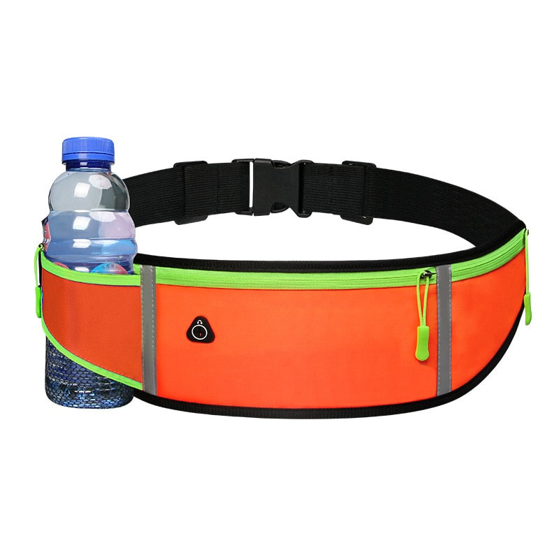 Waterproof Running Waist Phone Bag with Wallet Pockets blue by HitMyNeed