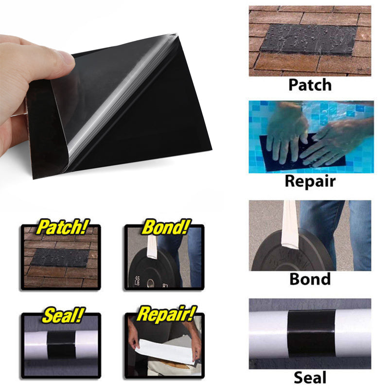 Waterproof Self-Fusing Repair Tape for Leak Sealing 20cm black 10cm-200007635 by HitMyNeed