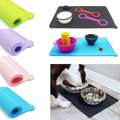 Waterproof Silicone Pet Feeding Mat 48.5 x 30cm by HitMyNeed