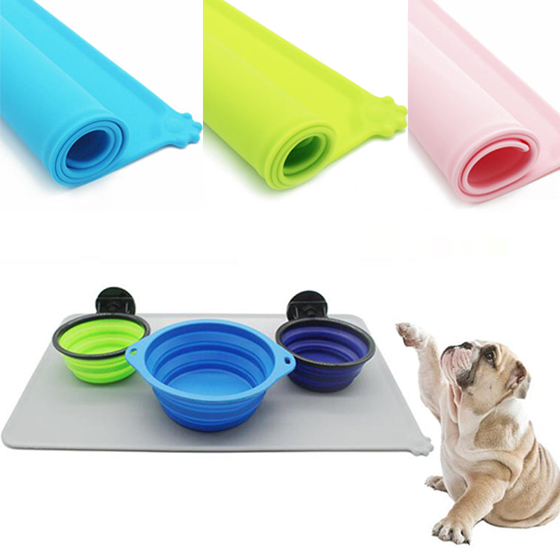 Waterproof Silicone Pet Feeding Mat 48.5 x 30cm by HitMyNeed