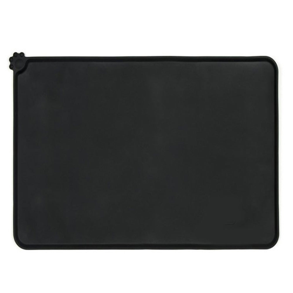 Waterproof Silicone Pet Feeding Mat 48.5 x 30cm black by HitMyNeed