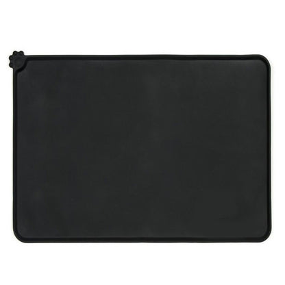 Waterproof Silicone Pet Feeding Mat 48.5 x 30cm black by HitMyNeed