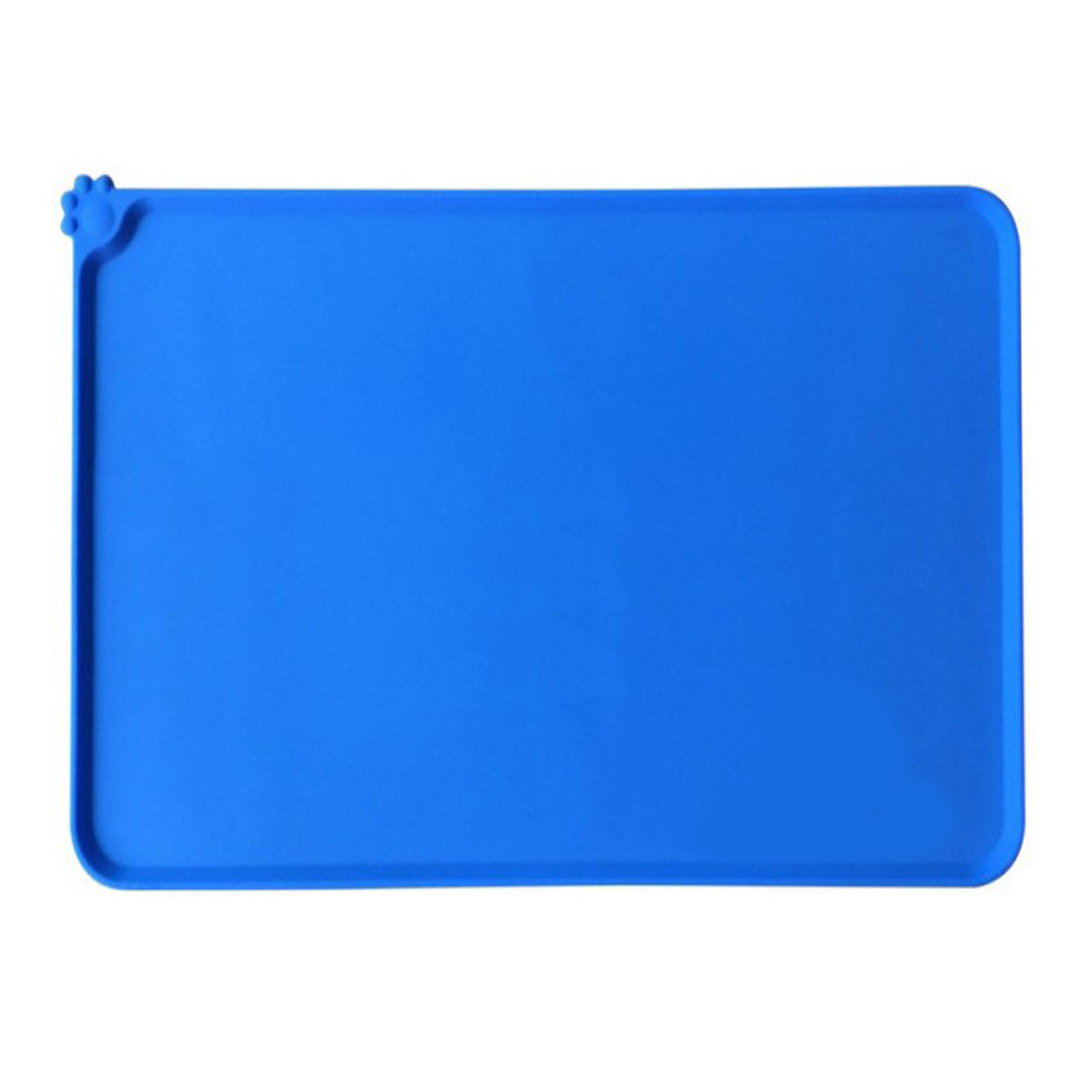 Waterproof Silicone Pet Feeding Mat 48.5 x 30cm blue by HitMyNeed