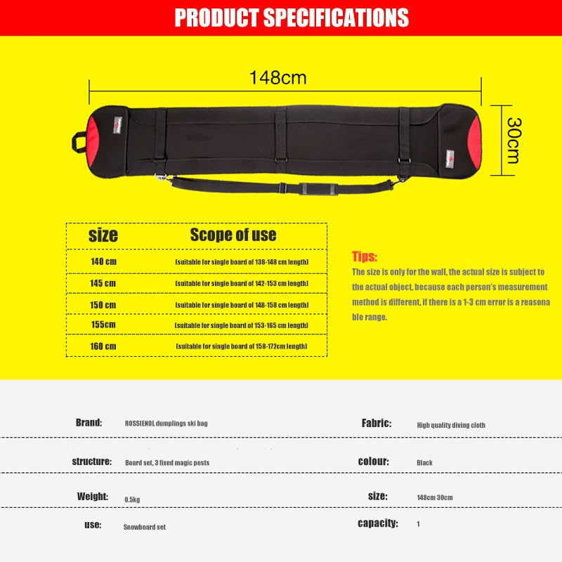 Waterproof Snowboard Bag Travel Case 148cm by HitMyNeed