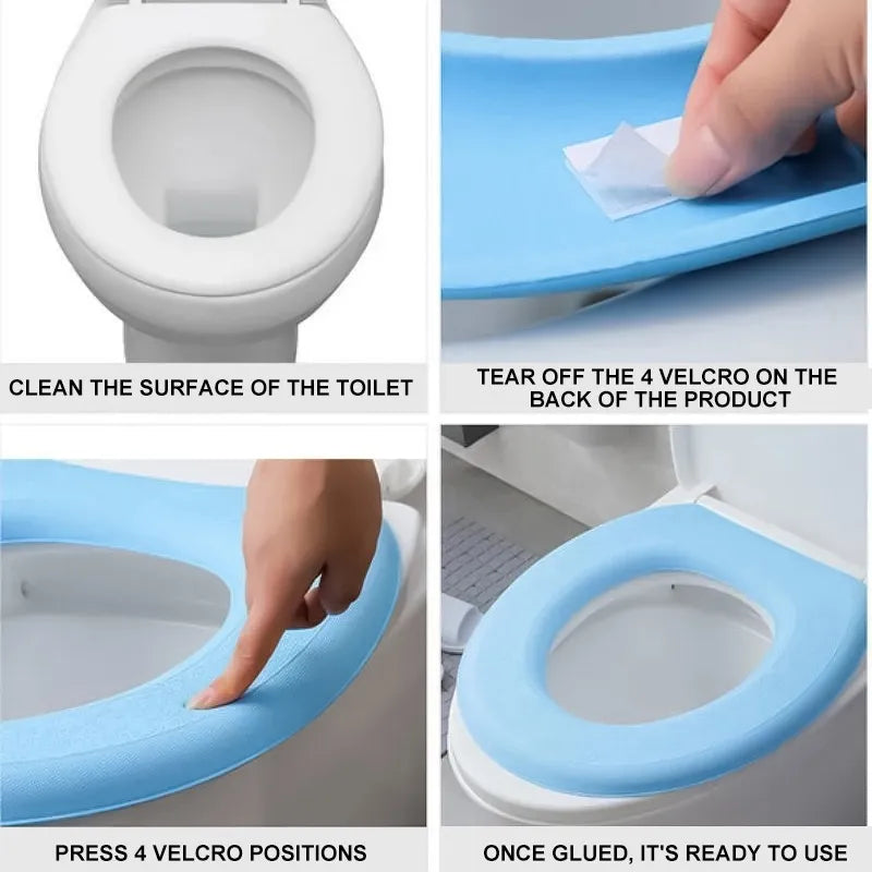 Waterproof Soft O-Shape Toilet Seat Cover Cushion by HitMyNeed