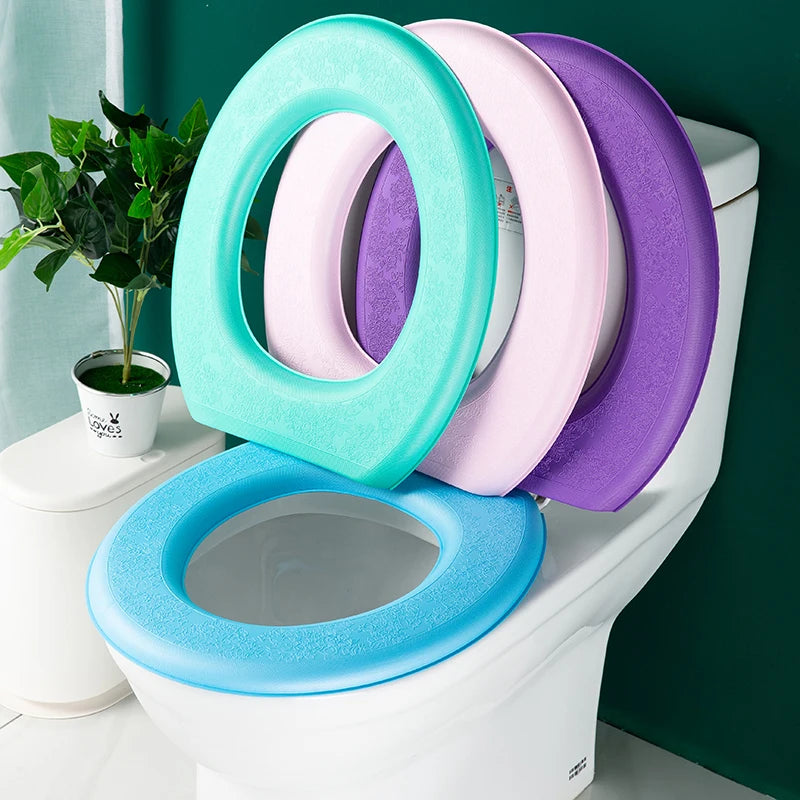Waterproof Soft O-Shape Toilet Seat Cover Cushion by HitMyNeed