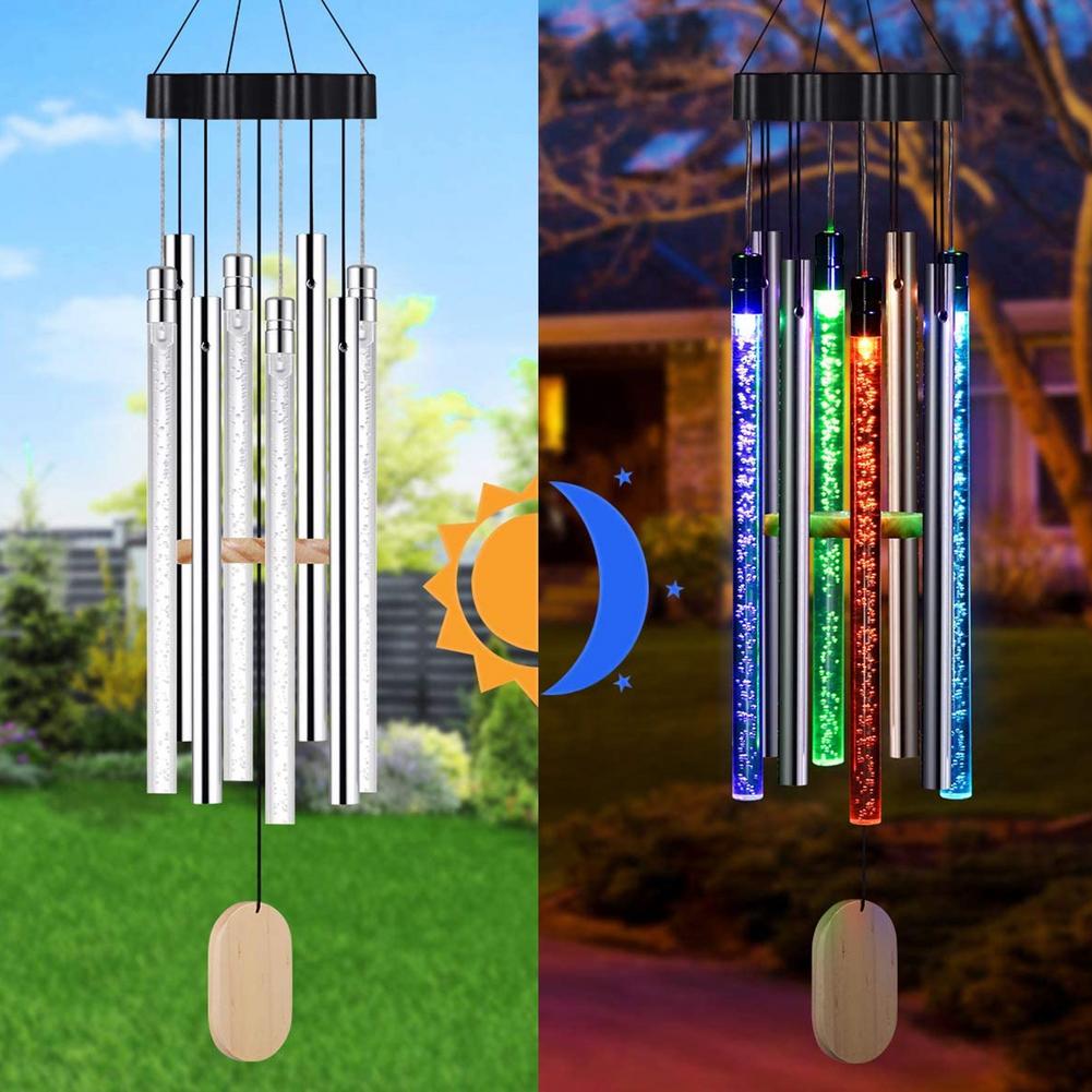 Waterproof Solar LED Wind Chime for Outdoor Decor by HitMyNeed