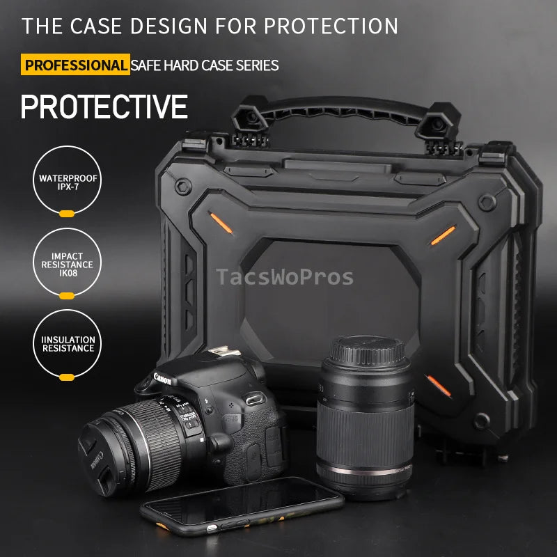 Waterproof Tactical Pistol Carry Case with Foam by HitMyNeed