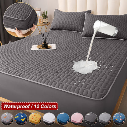 Waterproof Thick Mattress Protector Fitted Cover by HitMyNeed