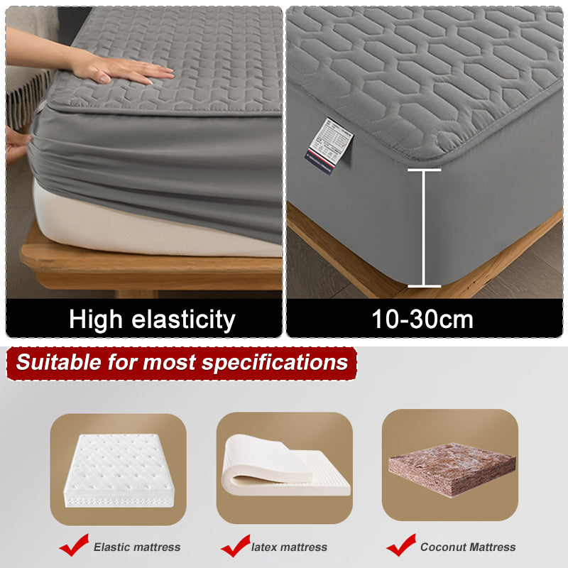 Waterproof Thick Mattress Protector Fitted Cover by HitMyNeed