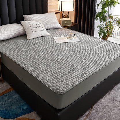 Waterproof Thick Mattress Protector Fitted Cover grey 200x200x30cm by HitMyNeed