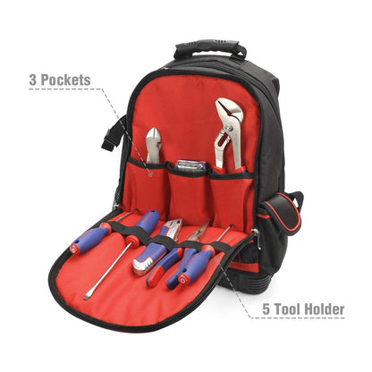 Waterproof Tool Backpack with 60 Pockets by HitMyNeed