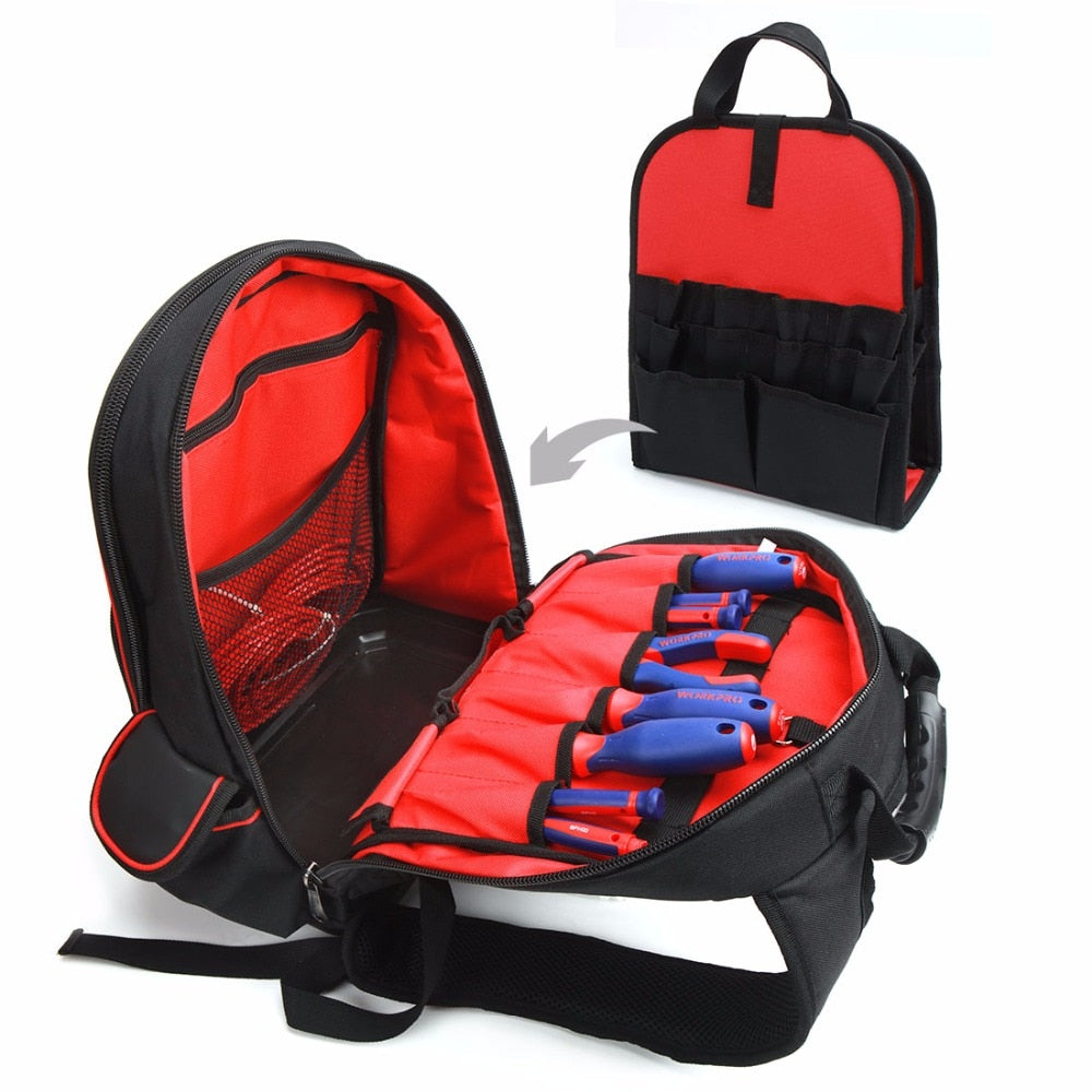 Waterproof Tool Backpack with 60 Pockets by HitMyNeed