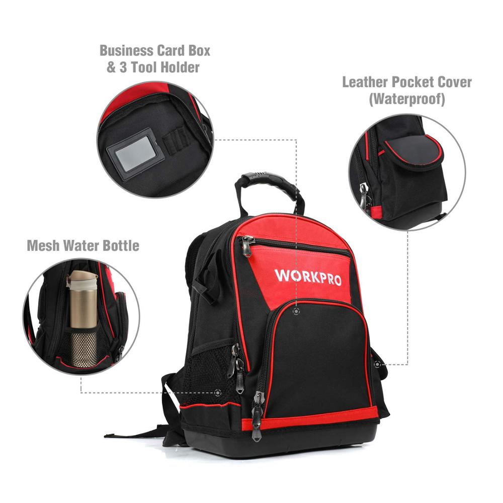 Waterproof Tool Backpack with 60 Pockets by HitMyNeed