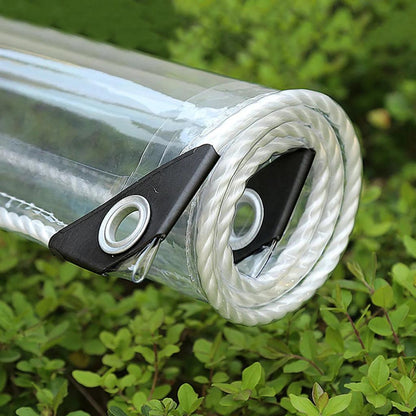 Waterproof Transparent PVC Tarpaulin with Eyelets 2mx3m by HitMyNeed