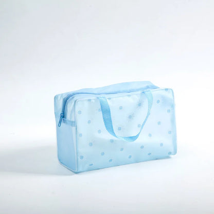 Waterproof Transparent PVC Toiletry & Makeup Bag 2pcs blue by HitMyNeed