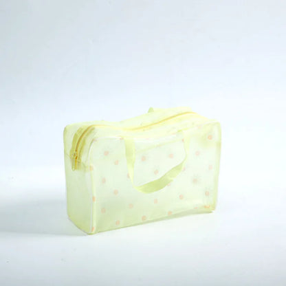 Waterproof Transparent PVC Toiletry & Makeup Bag 4pcs yellow by HitMyNeed