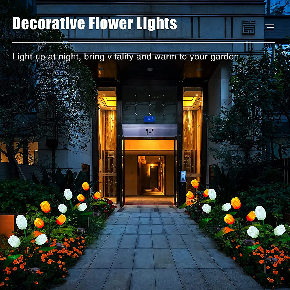Waterproof Tulip Solar Garden Pathway Lights by HitMyNeed