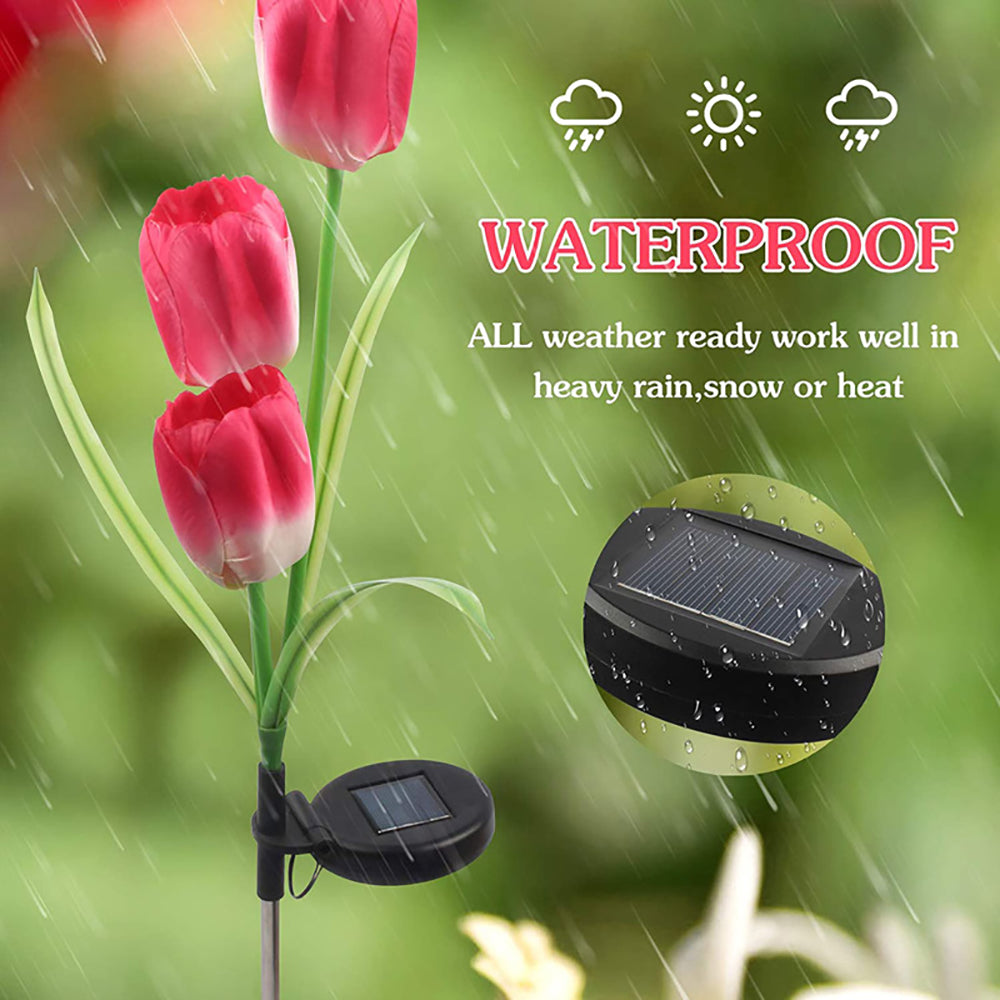 Waterproof Tulip Solar Garden Pathway Lights by HitMyNeed