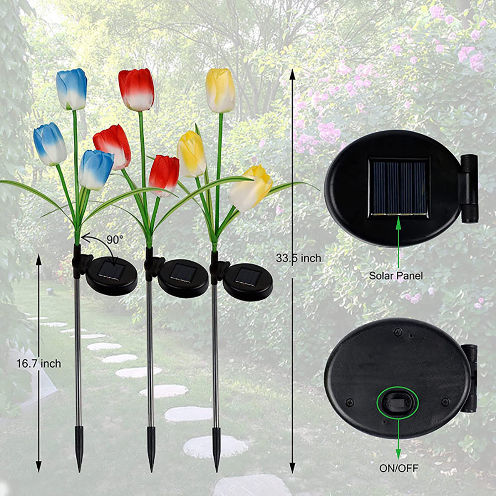 Waterproof Tulip Solar Garden Pathway Lights by HitMyNeed