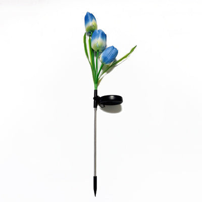 Waterproof Tulip Solar Garden Pathway Lights blue by HitMyNeed