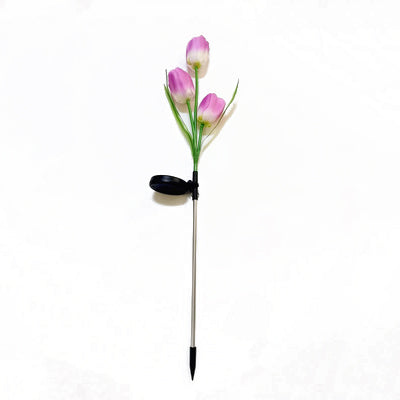 Waterproof Tulip Solar Garden Pathway Lights purple by HitMyNeed