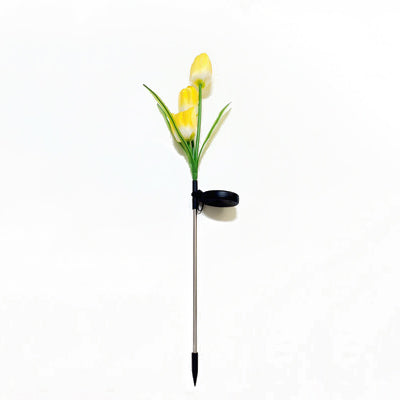 Waterproof Tulip Solar Garden Pathway Lights yellow by HitMyNeed