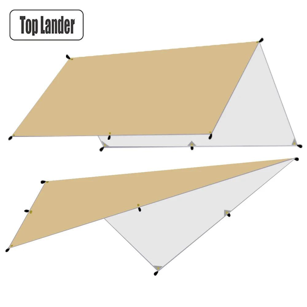 Waterproof Ultralight Camping Tarp Sun Shelter khaki 3x4m by HitMyNeed