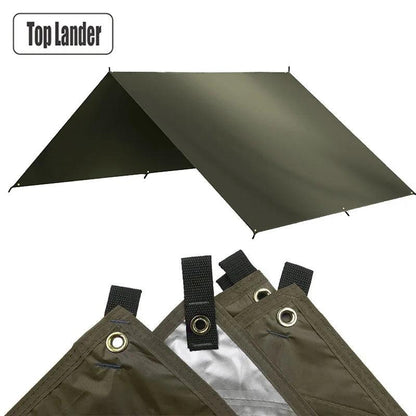 Waterproof Ultralight Camping Tarp Sun Shelter olive-green 3x4m by HitMyNeed