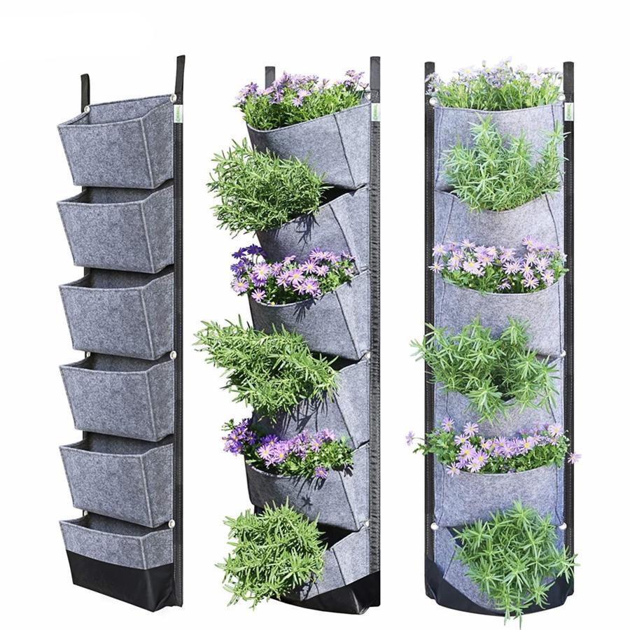 Waterproof Vertical Garden Wall Planter (6 Pockets) by HitMyNeed