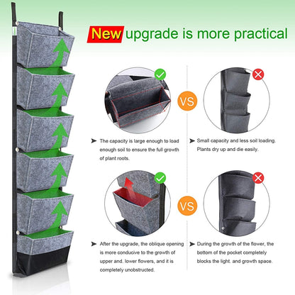 Waterproof Vertical Garden Wall Planter (6 Pockets) by HitMyNeed
