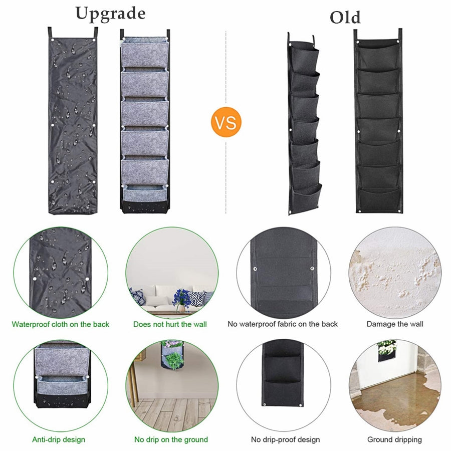 Waterproof Vertical Garden Wall Planter (6 Pockets) by HitMyNeed