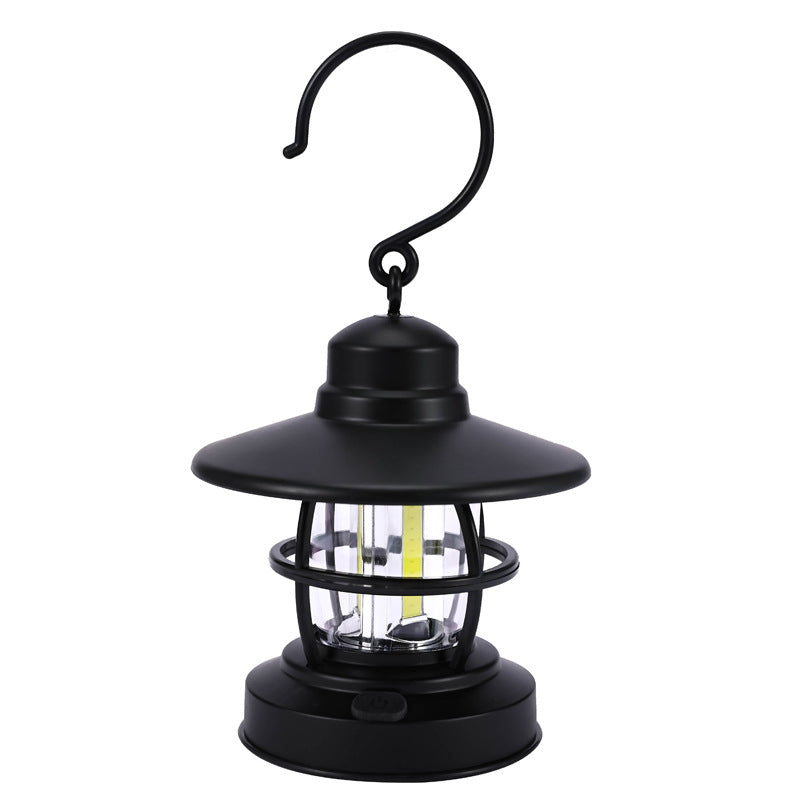 Waterproof Vintage Mini LED Camping Lantern black by HitMyNeed