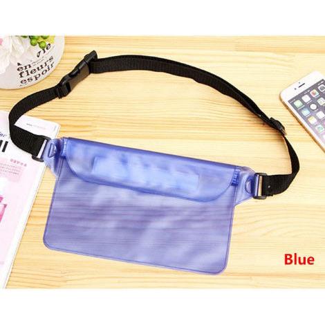 Waterproof Waist & Shoulder Bag with Phone Case blue by HitMyNeed