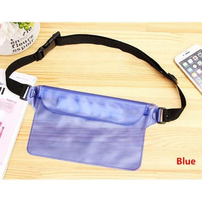 Waterproof Waist & Shoulder Bag with Phone Case blue by HitMyNeed