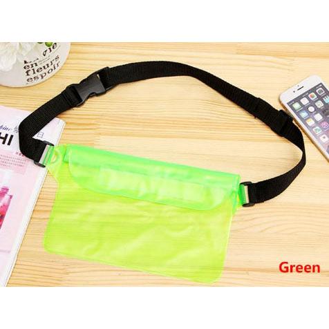 Waterproof Waist & Shoulder Bag with Phone Case green by HitMyNeed