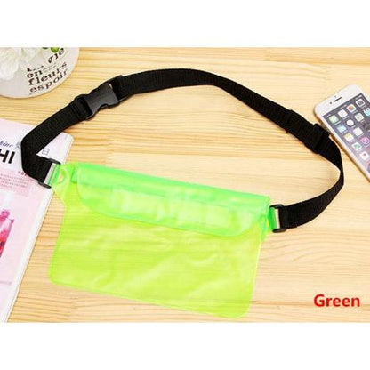 Waterproof Waist & Shoulder Bag with Phone Case green by HitMyNeed