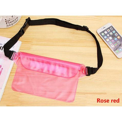 Waterproof Waist & Shoulder Bag with Phone Case pink by HitMyNeed