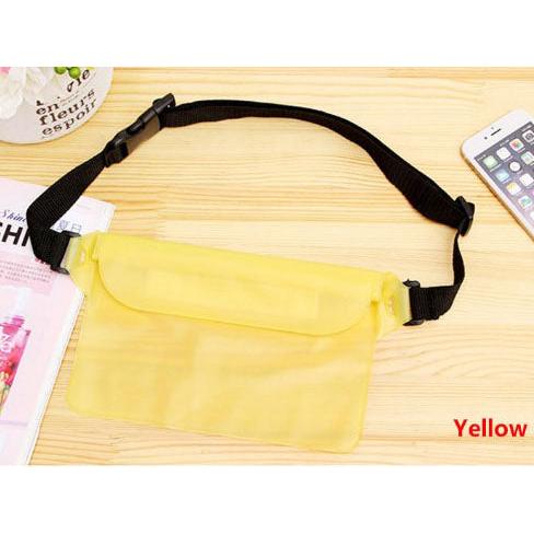 Waterproof Waist & Shoulder Bag with Phone Case yellow by HitMyNeed
