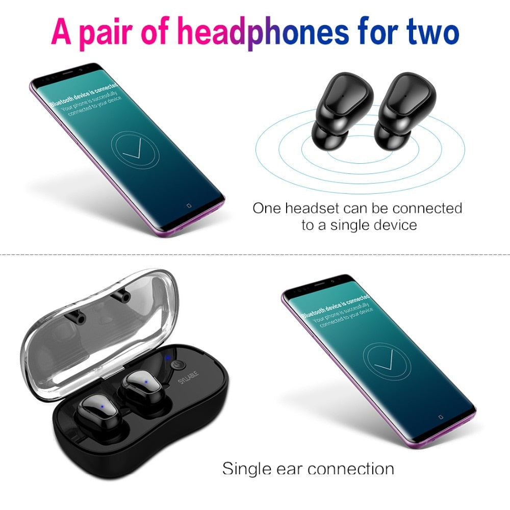 Waterproof Wireless Bluetooth Earbuds with Charging Case by HitMyNeed