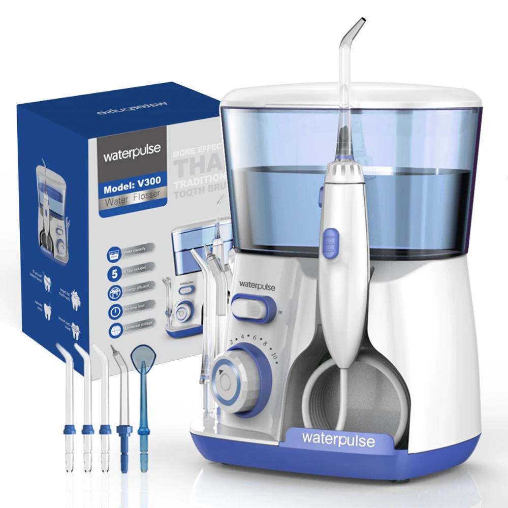 Waterpulse Electric Water Flosser 800ml with 5 Tips eu by HitMyNeed
