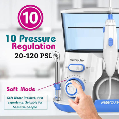 Waterpulse Electric Water Flosser 800ml with 5 Tips us by HitMyNeed