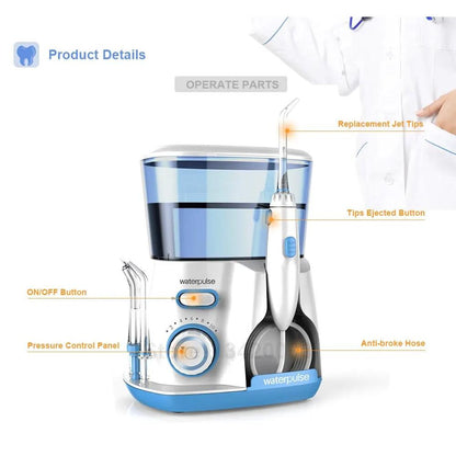 Waterpulse V300G Countertop Oral Irrigator 800ml by HitMyNeed