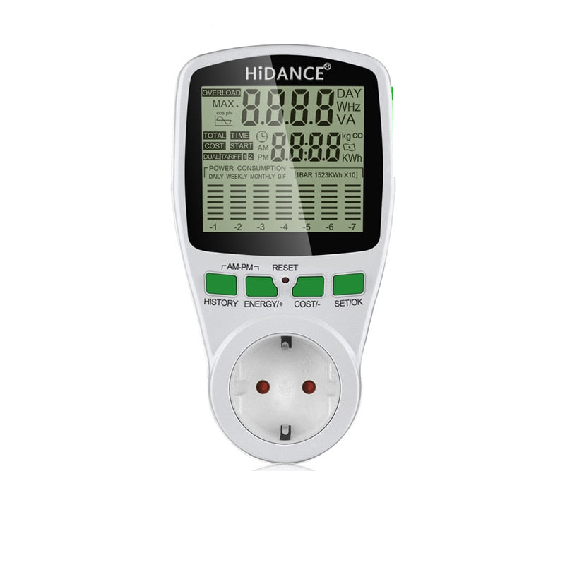 Wattmeter Digital Power Meter 230V 16A LCD Display by HitMyNeed
