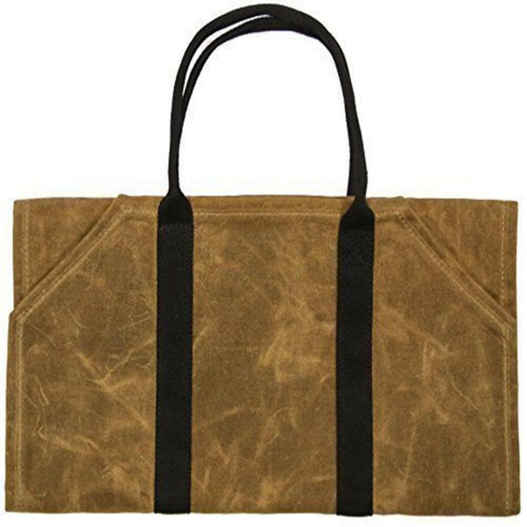 Waxed Canvas Camping Firewood Tote Carrier by HitMyNeed