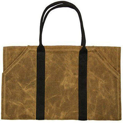 Waxed Canvas Camping Firewood Tote Carrier by HitMyNeed