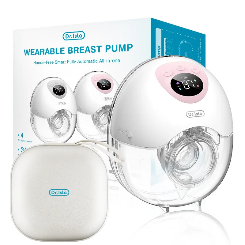 Wearable Electric Breast Pump 4 Modes 36 Levels pink by HitMyNeed