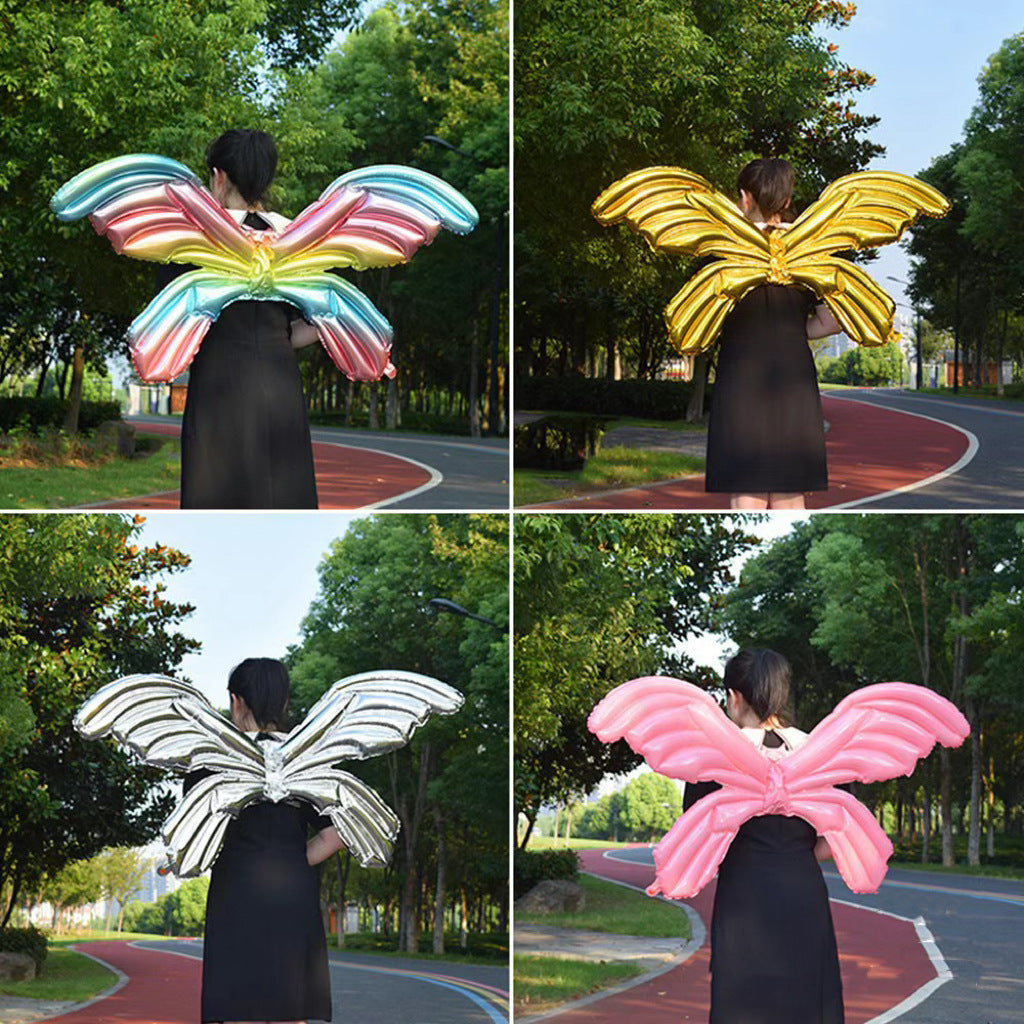 Wearable Foil Angel Wings Balloon Costume Prop by HitMyNeed