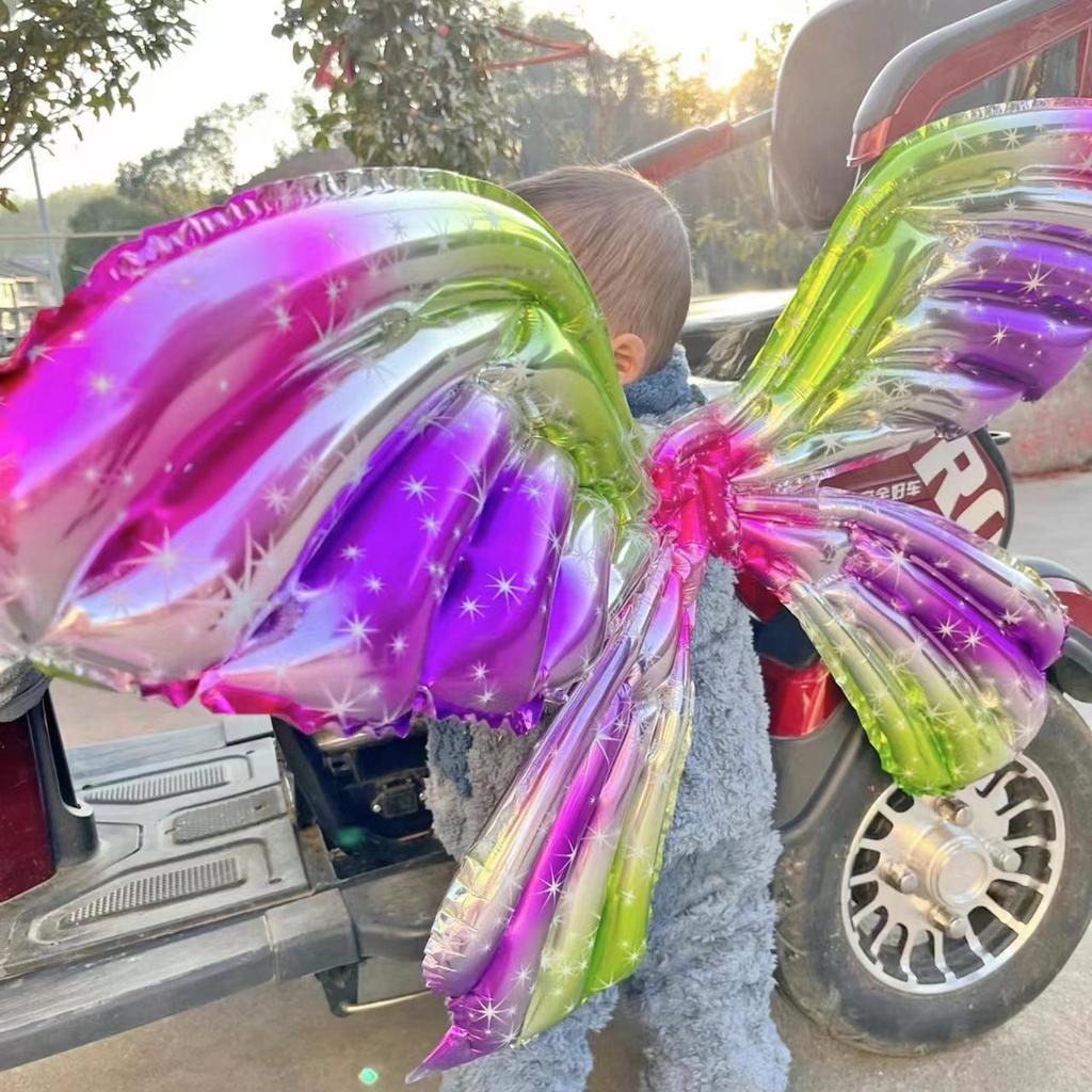 Wearable Foil Angel Wings Balloon Costume Prop by HitMyNeed