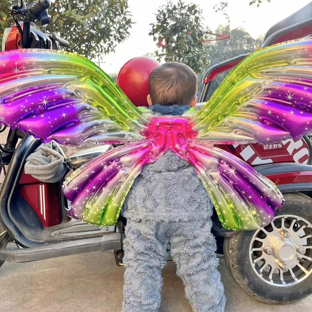Wearable Foil Angel Wings Balloon Costume Prop by HitMyNeed